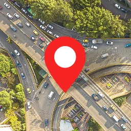 Icône de GPS Satellite View Earth Map